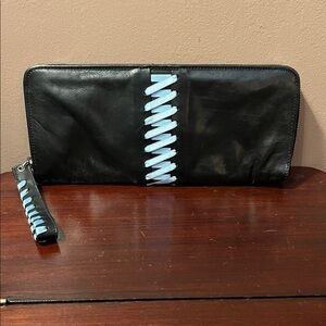 Elegant Black and Blue Women's Clutch